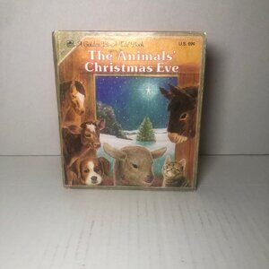 A Little Golden Book The Animals Christmas Eve Hardcover 70's Vintage
